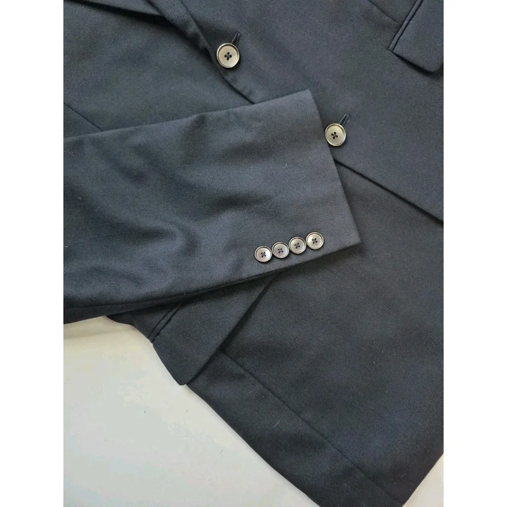 Jos A Bank Joseph Mens Slim Fit Wool Sports Coat 40L Navy Blue 2 Button V805